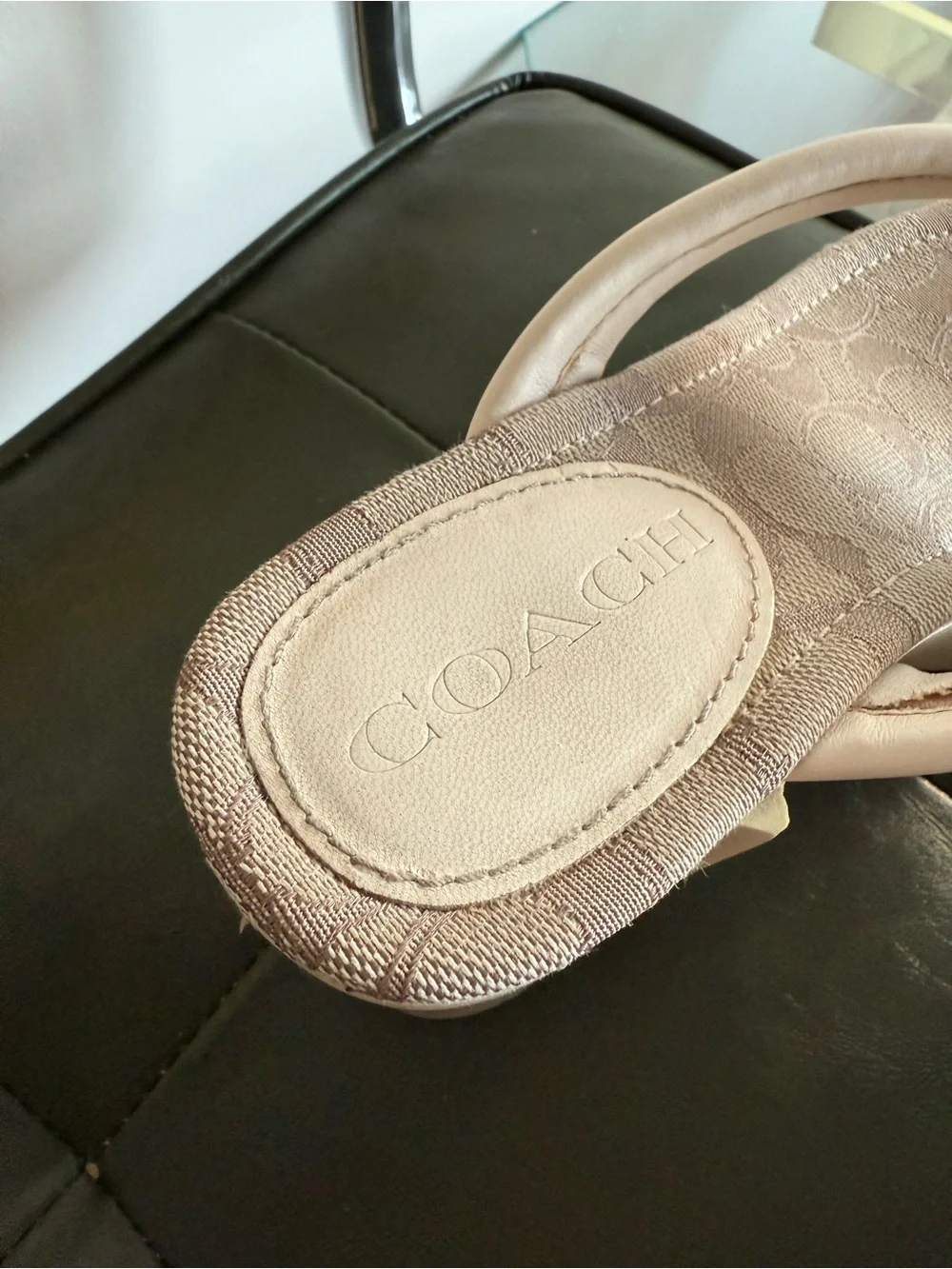 Coach Franki Signature Platform Wedge Flip Flops – Size 7